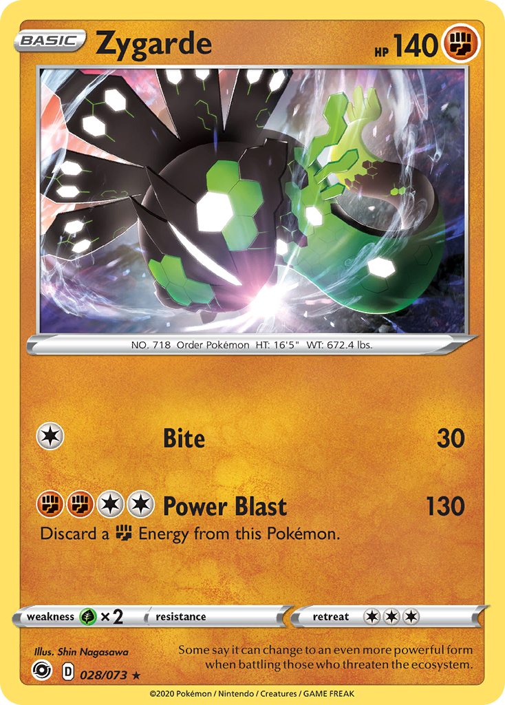 Zygarde 028  - Holofoil Champions Path - Holo Rare