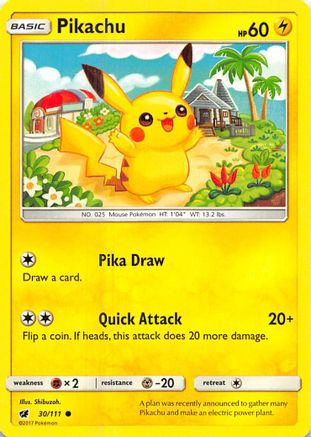 Pikachu 030  SM  Crimson Invasion - Common
