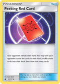 Peeking Red Card 097  SM  Crimson Invasion - Uncommon