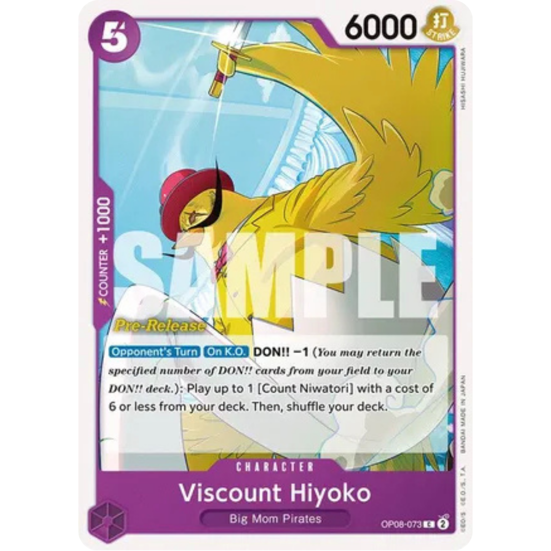 Viscount Hiyoko (OP08-073) - Two Legends Pre-Release Cards