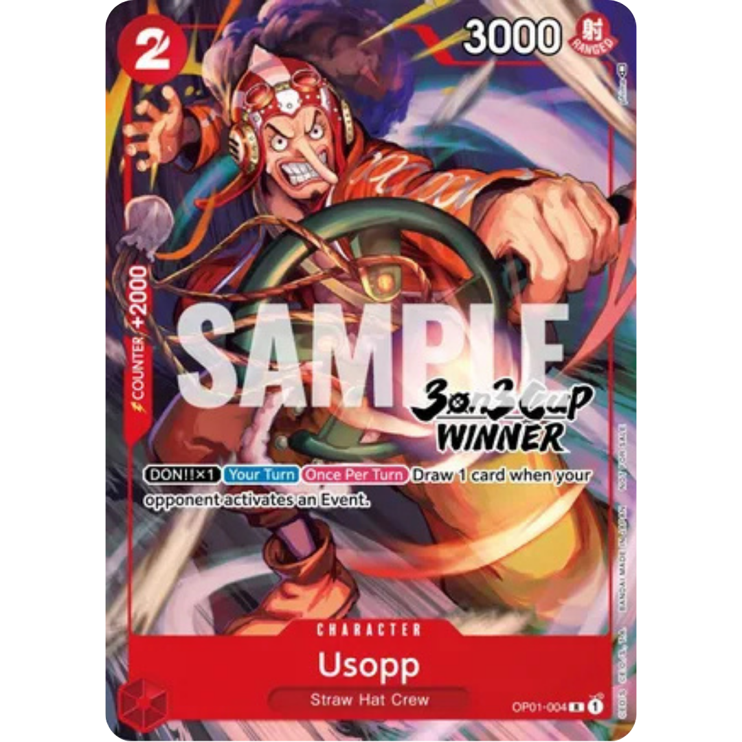 Usopp (3-on-3 Cup) [Winner] (OP01-004) - One Piece Promotion Cards