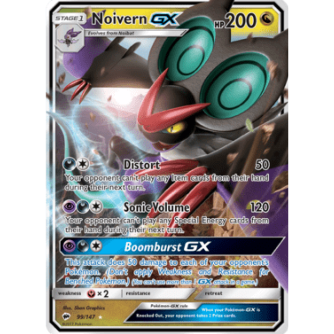 Noivern GX 099  - Holofoil SM  Burning Shadows - Ultra Rare