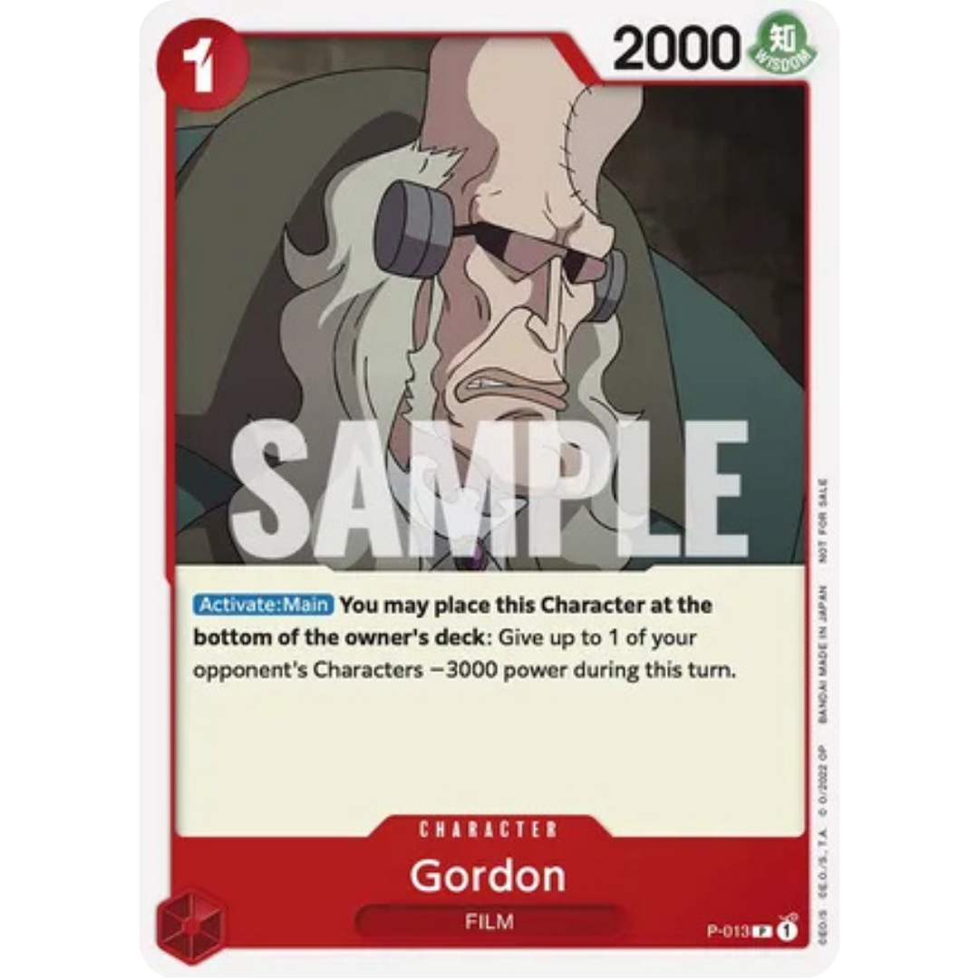 Gordon (One Piece Film Red) (P-013) - One Piece Promotion Cards
