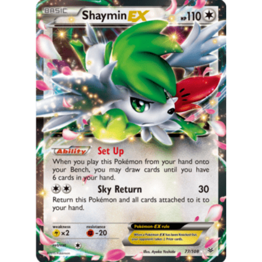 Shaymin EX 077/108  - Holofoil XY  Roaring Skies - Ultra Rare