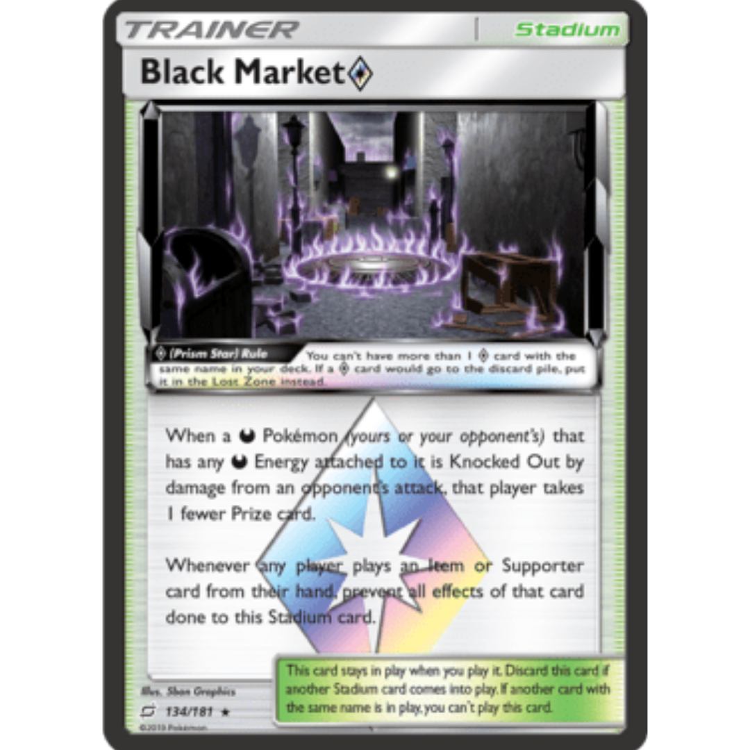 Black Market Prism Star 134  - Holofoil SM  Team Up - Prism Rare