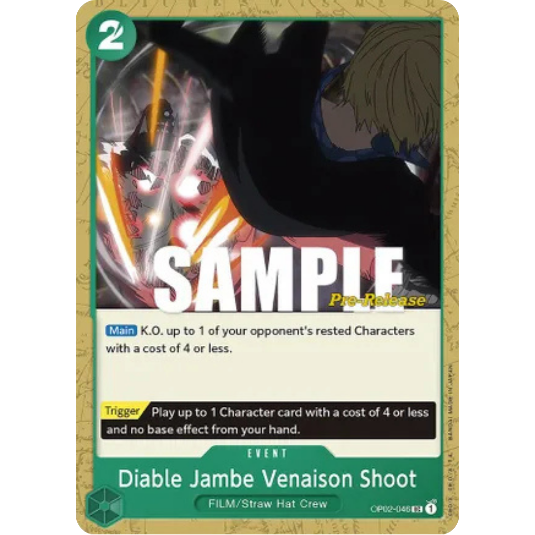 Diable Jambe Venaison Shoot (OP02-046) - Paramount War Pre-Release Cards