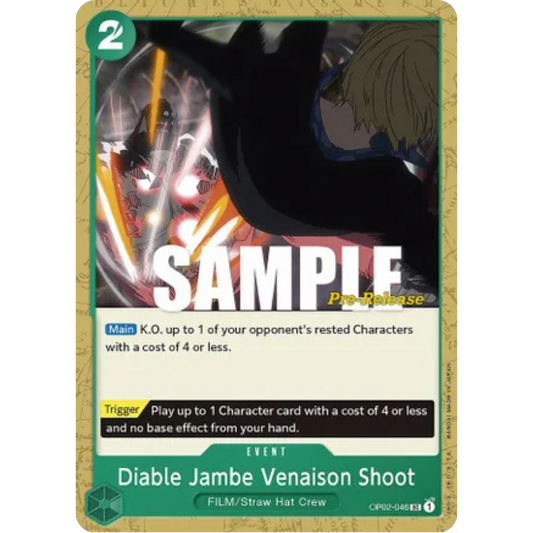 Diable Jambe Venaison Shoot (OP02-046) - Paramount War Pre-Release Cards