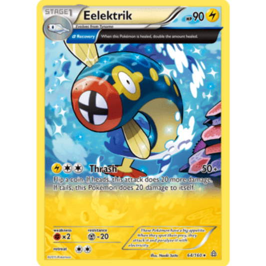 Eelektrik (Alpha) 064/160  - Reverse Holofoil XY  Primal Clash - Rare