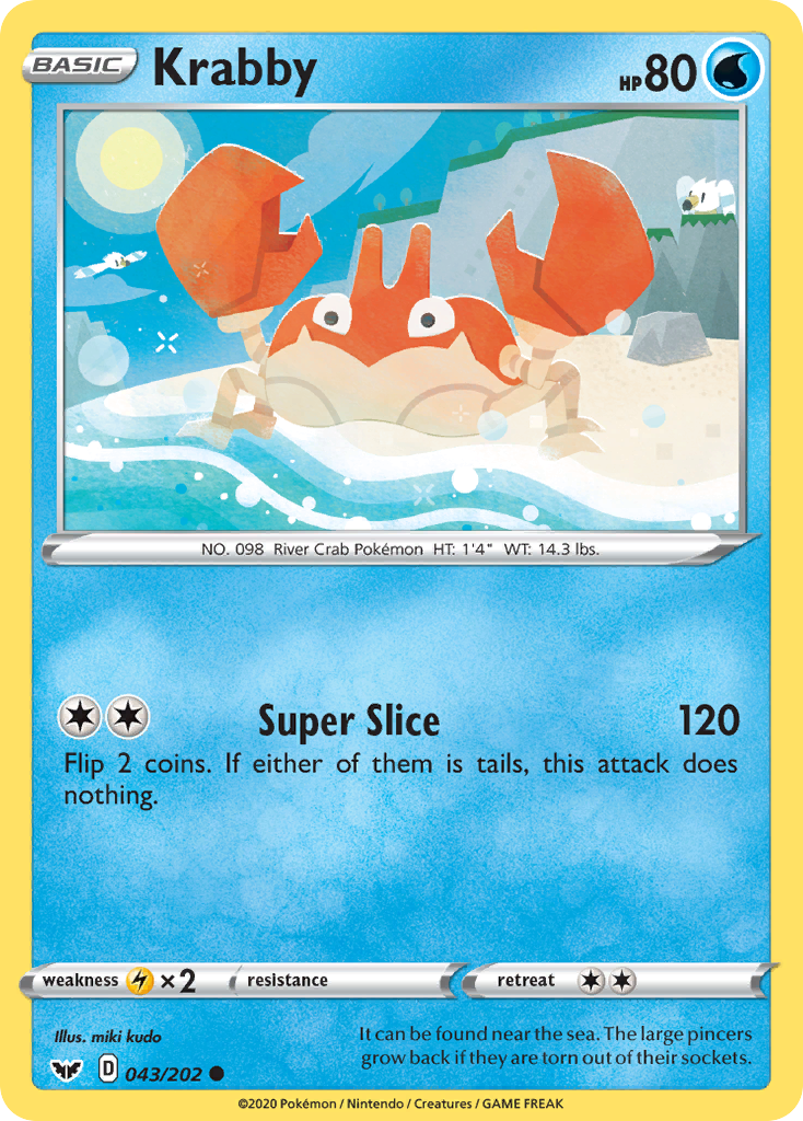 Krabby (043) 043  SWSH01 Sword & Shield Base Set - Common