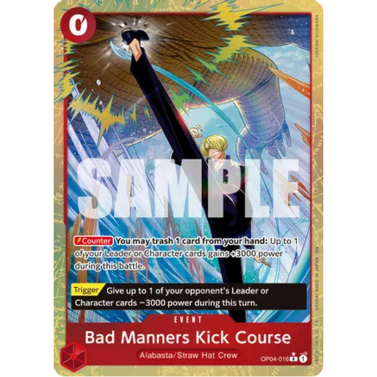 Bad Manners Kick Course (Alternate Art) (OP04-016) - Premium Booster -The Best- Vol. 2 Foil