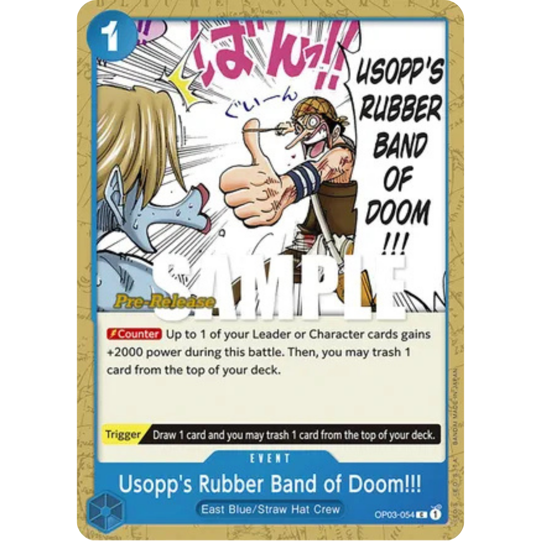 Usopp's Rubber Band of Doom!!! (OP03-054) - Pillars of Strength Pre-Release Cards