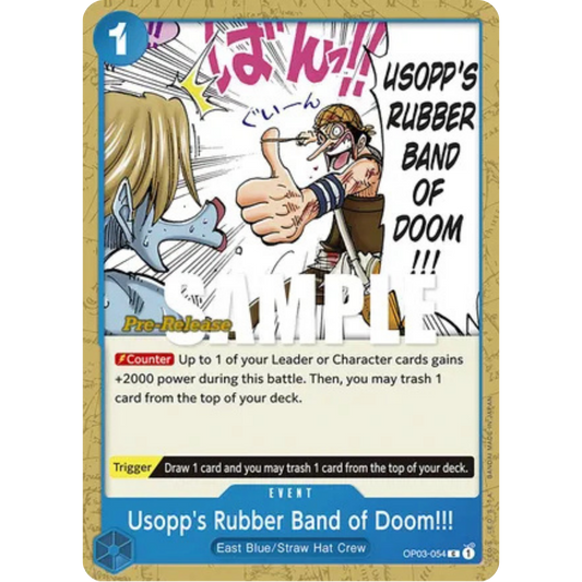 Usopp's Rubber Band of Doom!!! (OP03-054) - Pillars of Strength Pre-Release Cards