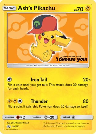 Ash's Pikachu SM110  SM Promos - Promo