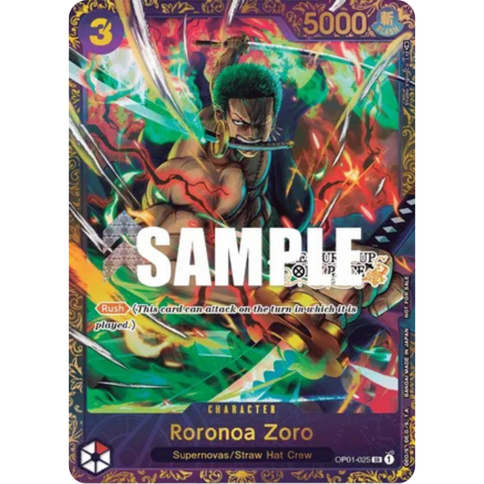 Roronoa Zoro - OP01-025 (Treasure Cup) (OP01-025) - One Piece Promotion Cards Foil
