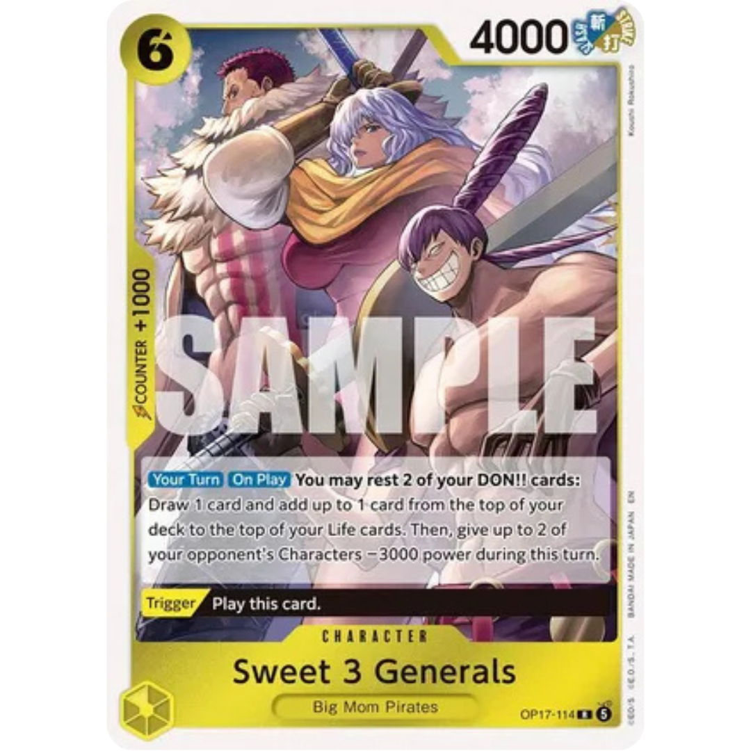 Sweet 3 Generals (OP17-114) - The World's Strongest Warriors Foil