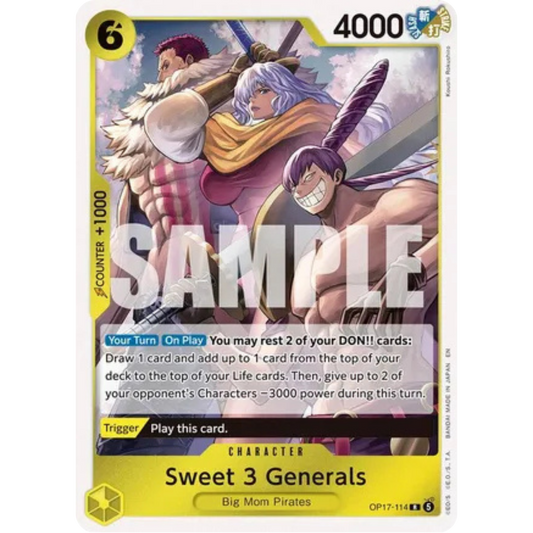 Sweet 3 Generals (OP17-114) - The World's Strongest Warriors Foil