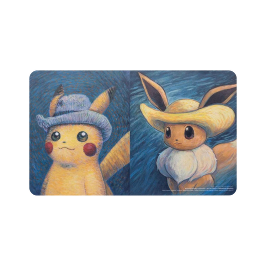 Playmat - Pikachu & Eevee Inspired by Vincent's Self-Portraits (Pokemon Center × Van Gogh Museum)