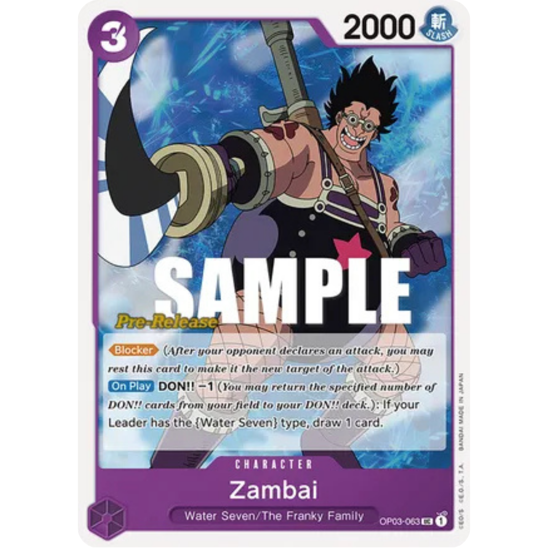Zambai (OP03-063) - Pillars of Strength Pre-Release Cards