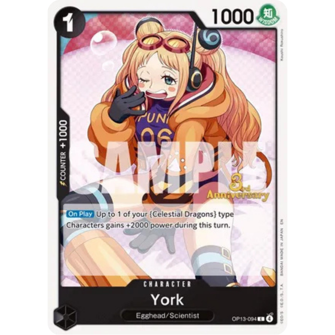 York (OP13-094) - Carrying On His Will: 3rd Anniversary Tournament Cards