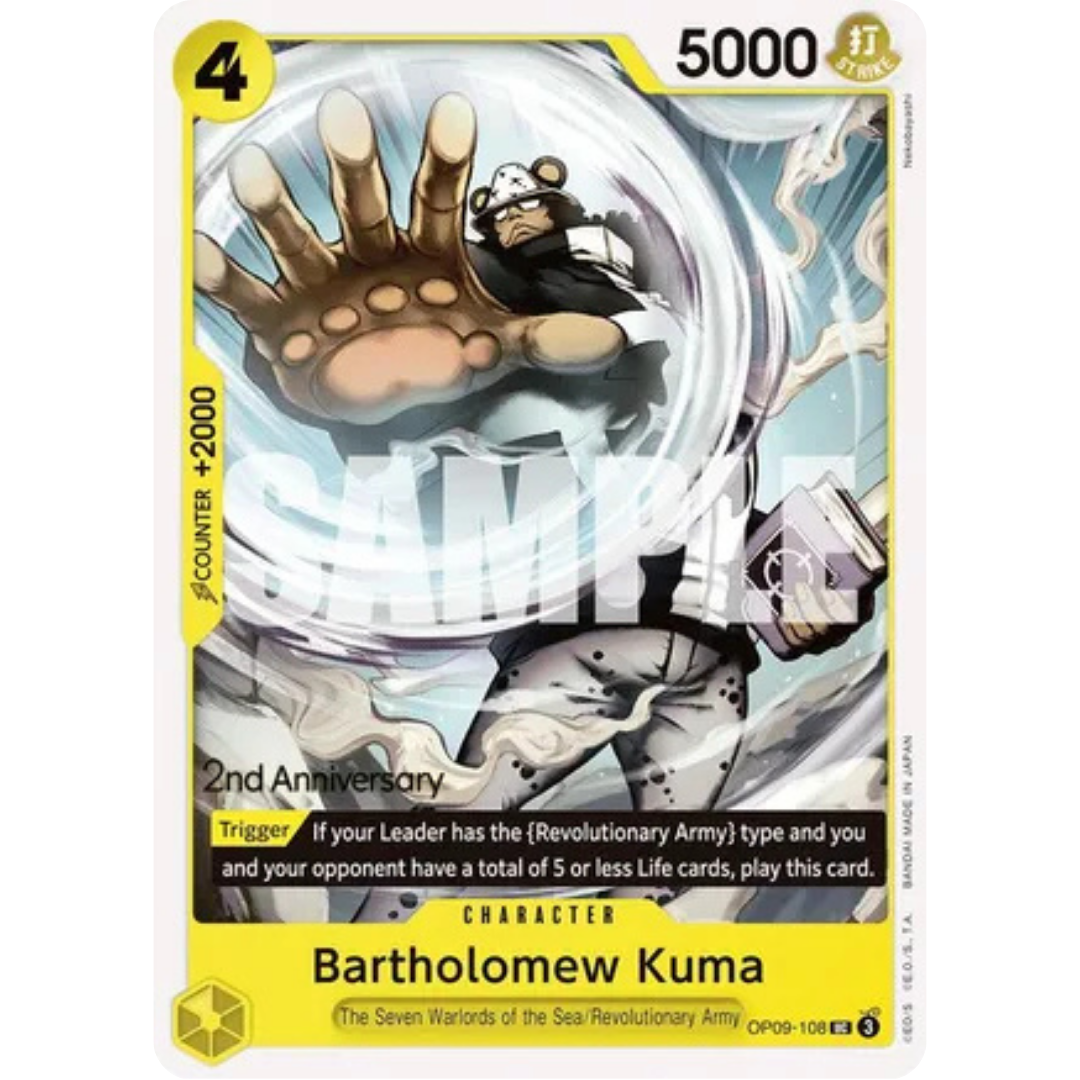 Bartholomew Kuma (OP09-108) - Emperors in the New World: 2nd Anniversary Tournament Cards