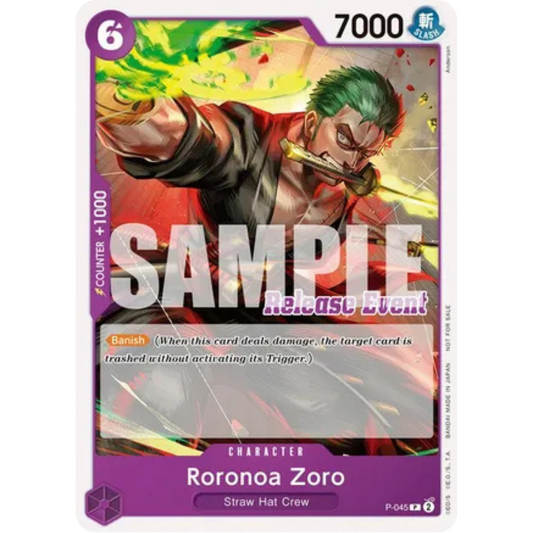 Roronoa Zoro (ST15 - ST20 Release Event Pack) (P-045) - One Piece Promotion Cards
