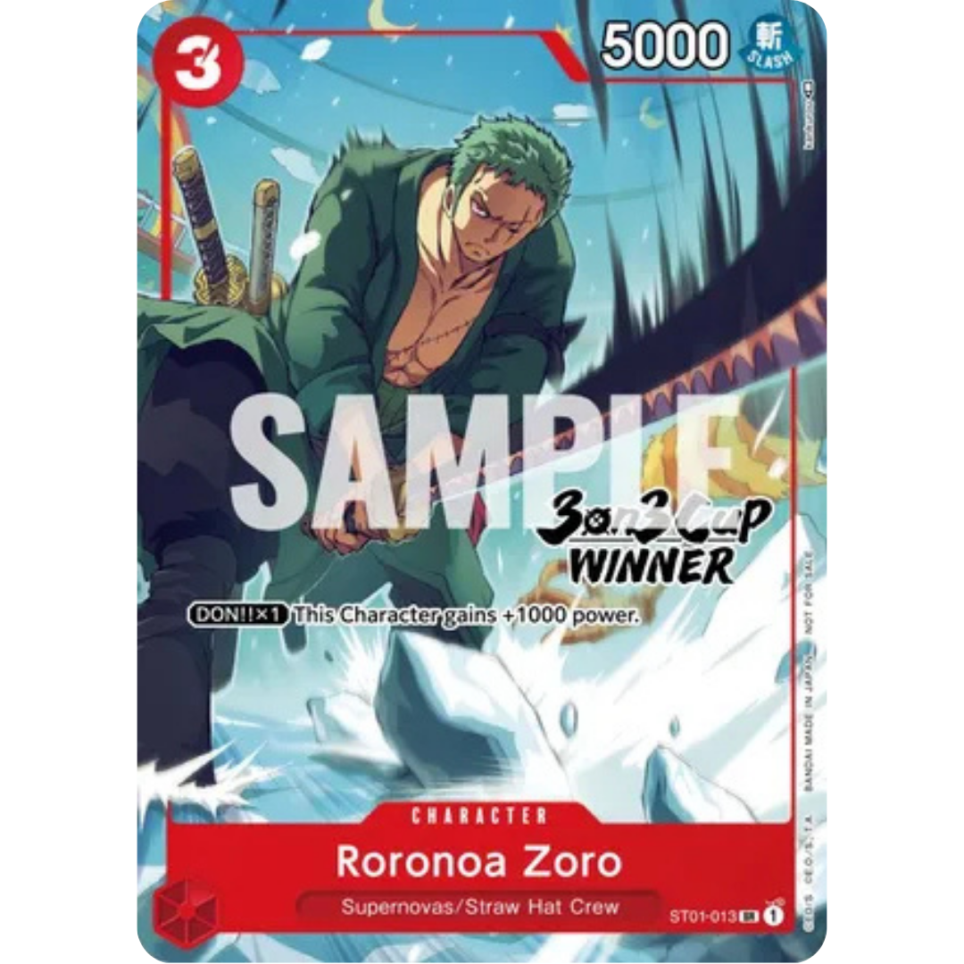 Roronoa Zoro (3-on-3 Cup) [Winner] (ST01-013) - One Piece Promotion Cards