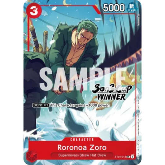 Roronoa Zoro (3-on-3 Cup) [Winner] (ST01-013) - One Piece Promotion Cards