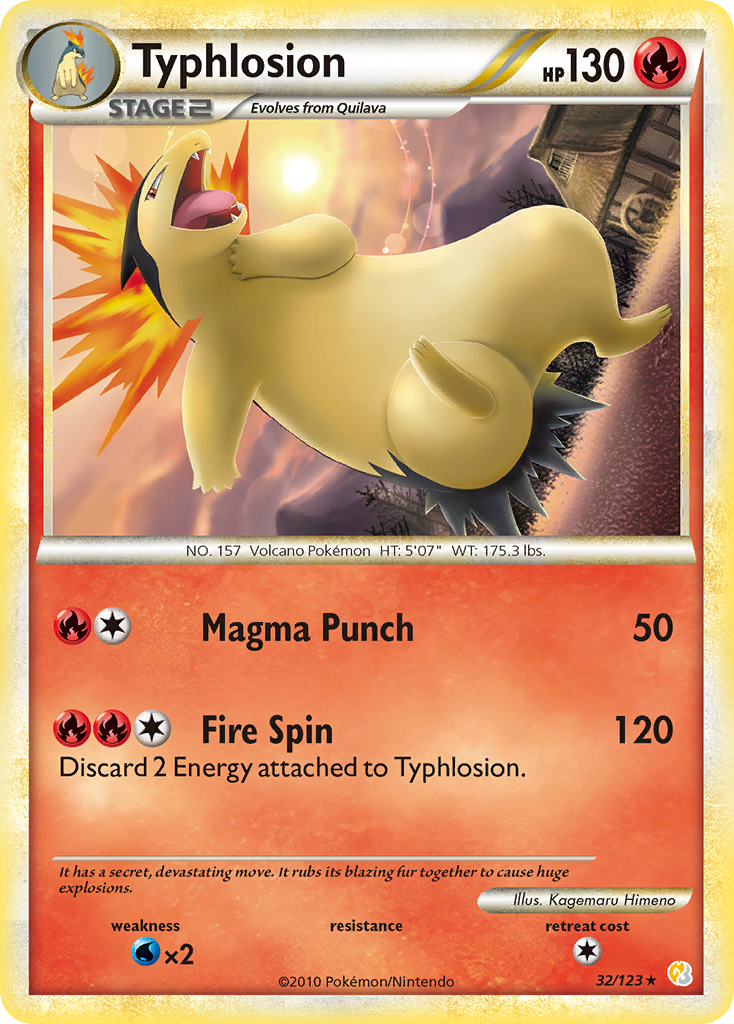 Typhlosion 032  HeartGold SoulSilver - Rare