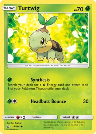 Turtwig (6) 006  SM  Ultra Prism - Common