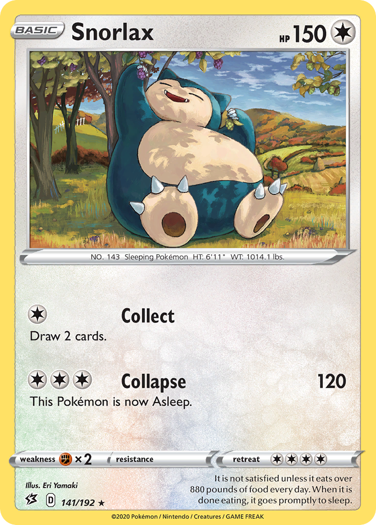 Snorlax 141  SWSH02 Rebel Clash - Rare