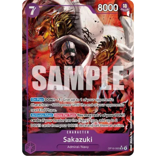 Sakazuki (Alternate Art) (OP16-065) - The Time of Battle Foil
