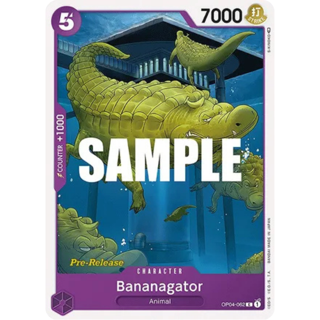 Bananagator (OP04-062) - Kingdoms of Intrigue Pre-Release Cards