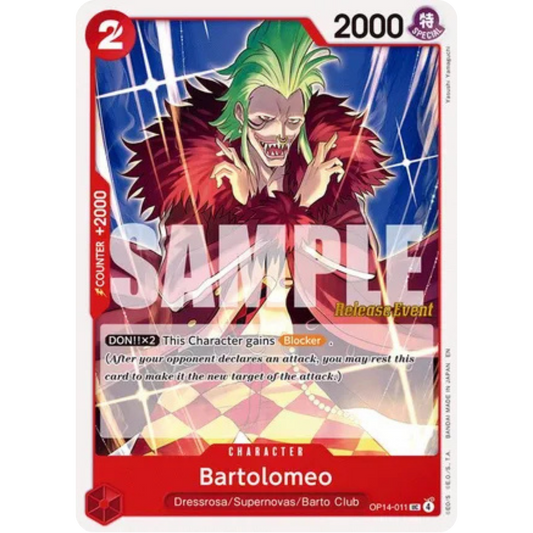 Bartolomeo (OP14-011) - The Azure Sea's Seven Release Event Cards