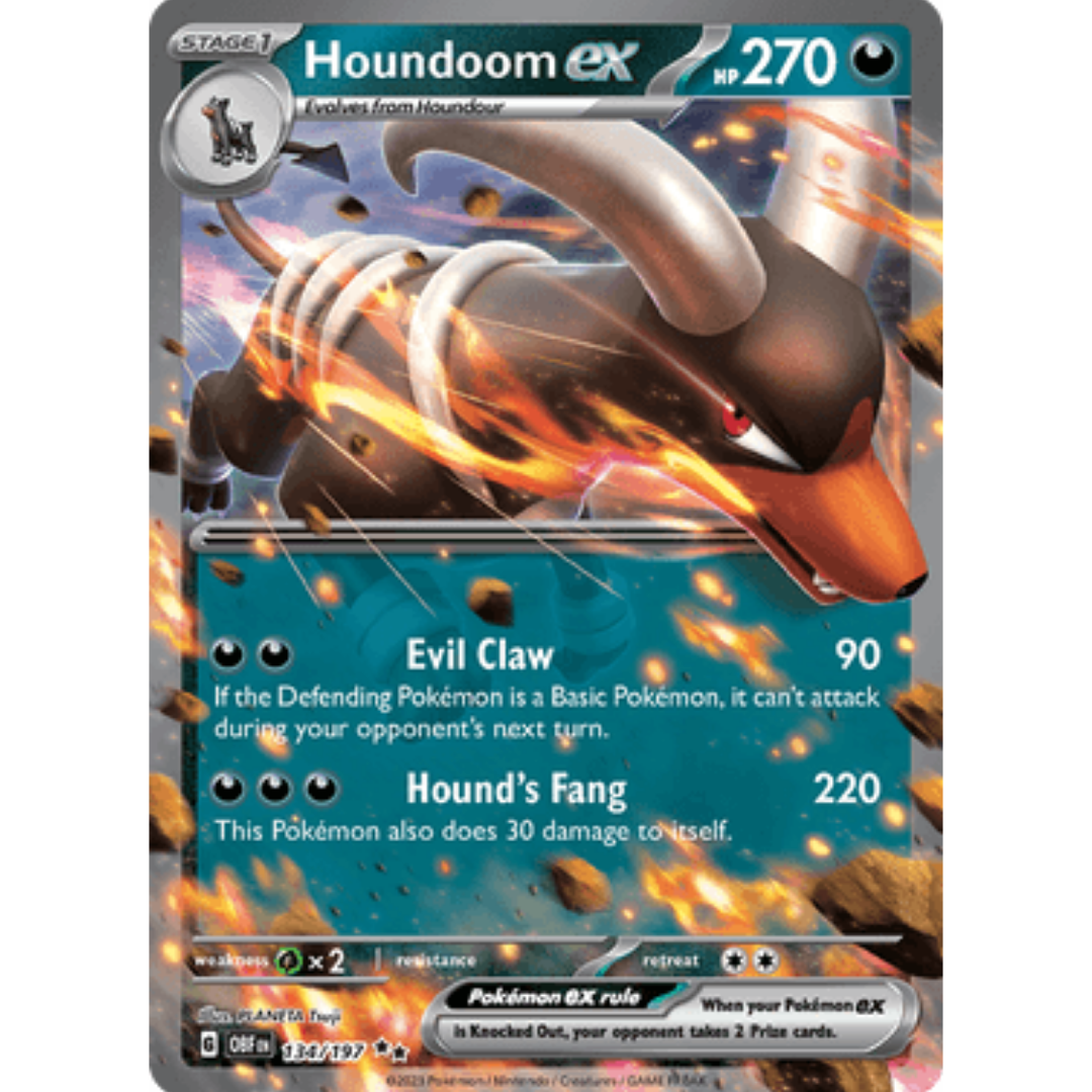 Houndoom ex (134/197) [Scarlet & Violet: Obsidian Flames]