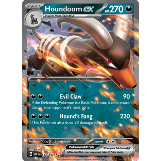 Houndoom ex (134/197) [Scarlet & Violet: Obsidian Flames]