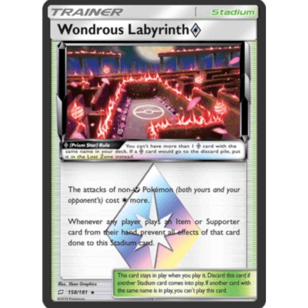 Wondrous Labyrinth Prism Star 158  - Holofoil SM  Team Up - Prism Rare