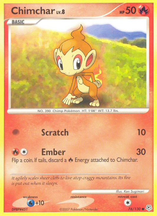 Chimchar 076  Diamond and Pearl - Common