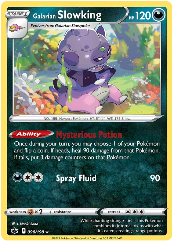 Galarian Slowking 098  - Holofoil SWSH06 Chilling Reign - Holo Rare