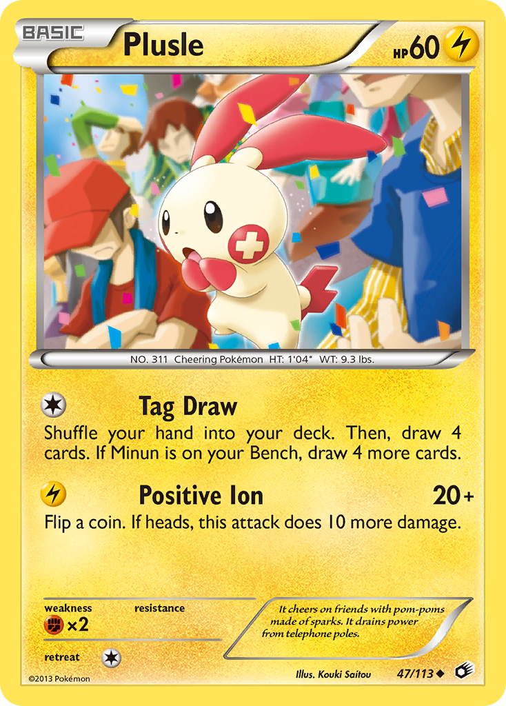 Plusle 047  Legendary Treasures - Uncommon