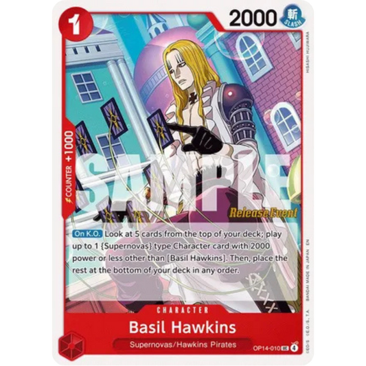 Basil Hawkins (OP14-010) - The Azure Sea's Seven Release Event Cards