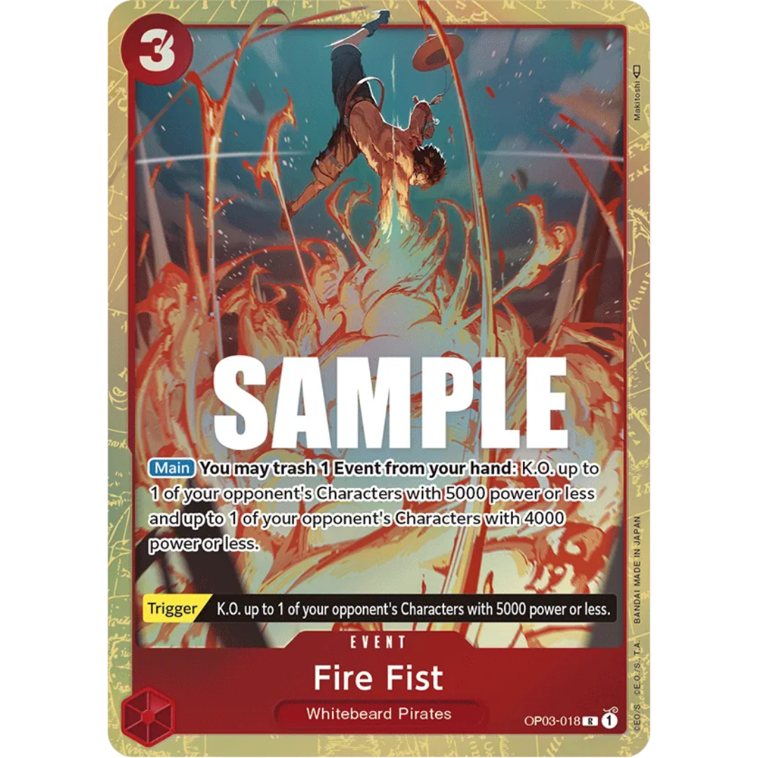 Fire Fist (Alternate Art) (OP03-018) - Pillars of Strength Foil