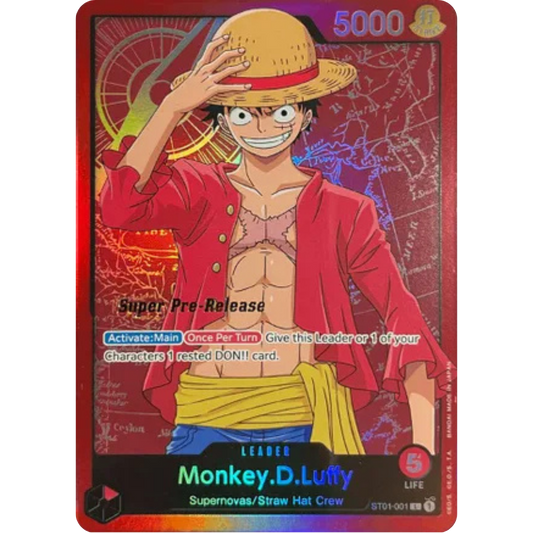 Monkey.D.Luffy (001) (ST01-001) - Super Pre-Release Starter Deck 1: Straw Hat Crew Foil