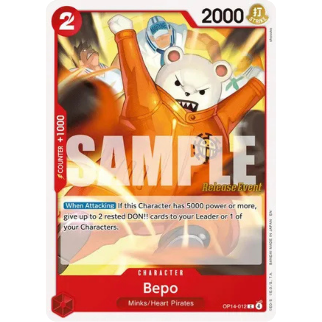 Bepo (OP14-012) - The Azure Sea's Seven Release Event Cards