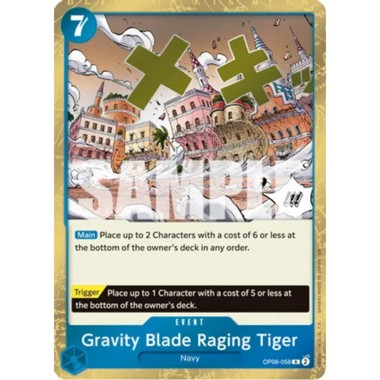 Gravity Blade Raging Tiger (Reprint) (OP06-058) - Premium Booster -The Best- Vol. 2 Foil