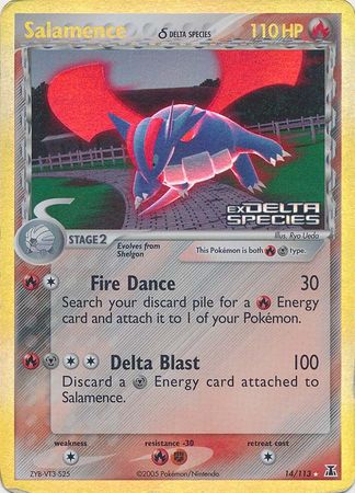 Salamence (Delta Species) 014  - Reverse Holofoil Delta Species - Holo Rare