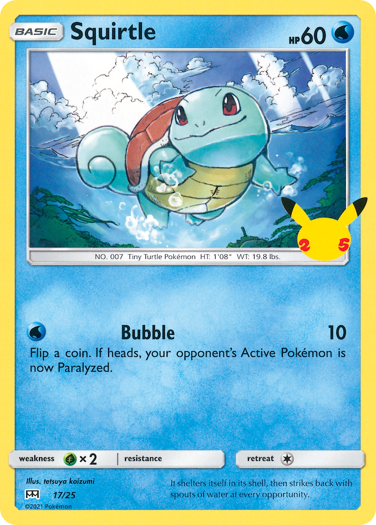 Squirtle 017/25  McDonalds 25th Anniversary Promos - Promo