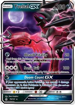 Yveltal GX 079/131  - Holofoil SM  Forbidden Light - Ultra Rare