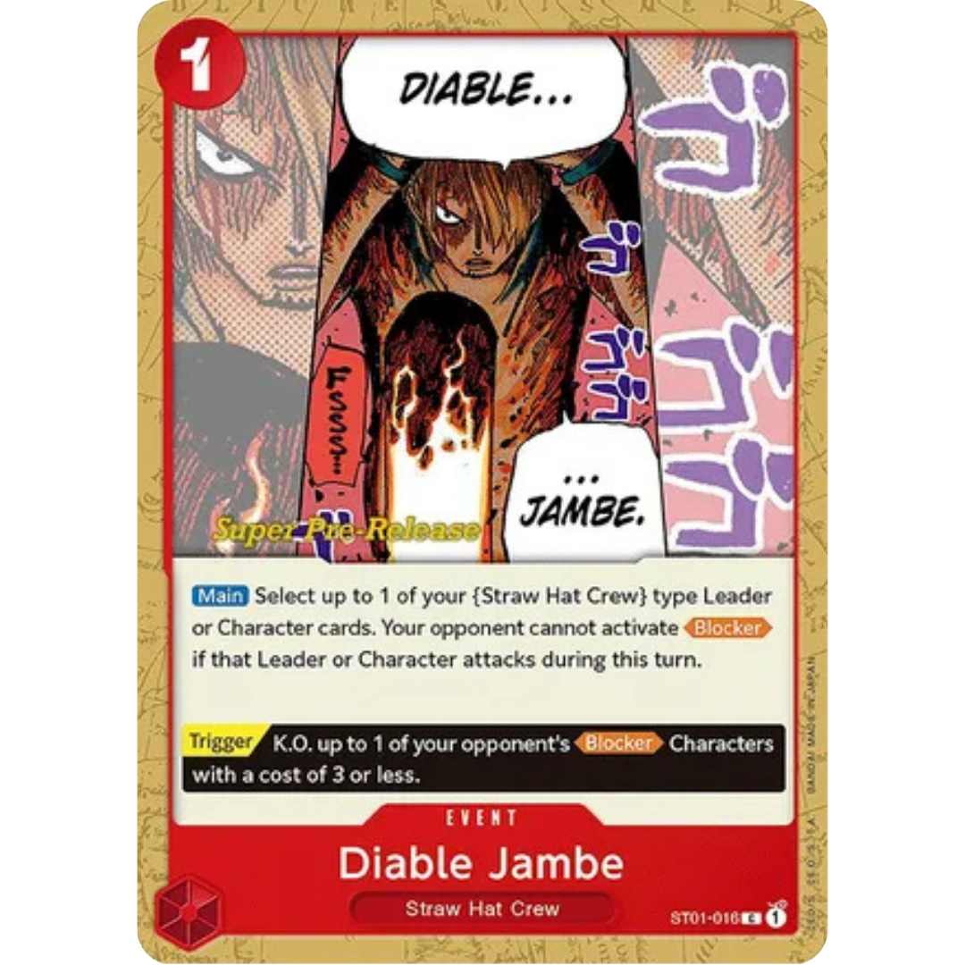 Diable Jambe (ST01-016) - Super Pre-Release Starter Deck 1: Straw Hat Crew