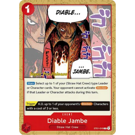 Diable Jambe (ST01-016) - Super Pre-Release Starter Deck 1: Straw Hat Crew