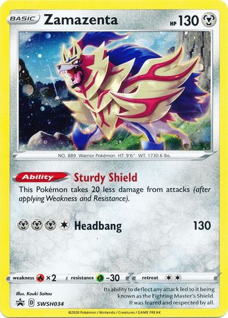 Zamazenta - SWSH034  - Holofoil SWSH Sword & Shield Promo Cards - Promo